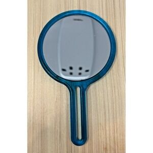 Goody Vintage Teal Hand Mirror Plastic Round Vanity Mirror